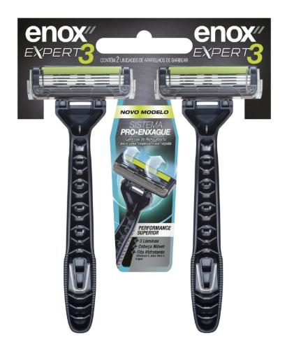 Enox Aparelho De Barbear 3 Laminas Par