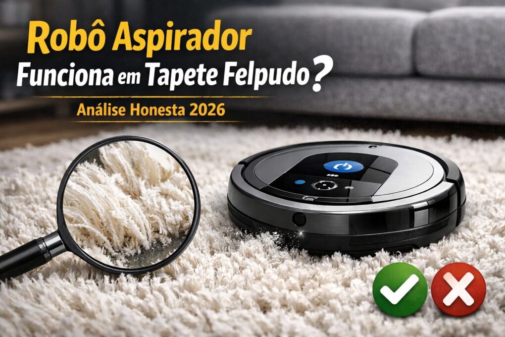 Robo Aspirador Funciona em Tapete Felpudo