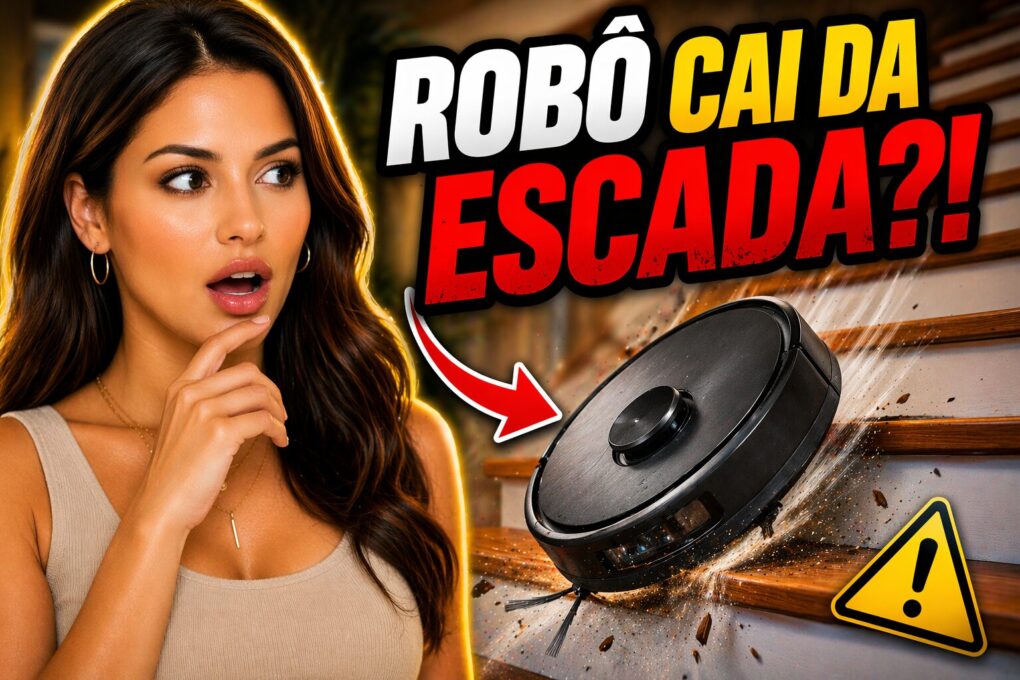 Robô Aspirador Cai da Escada