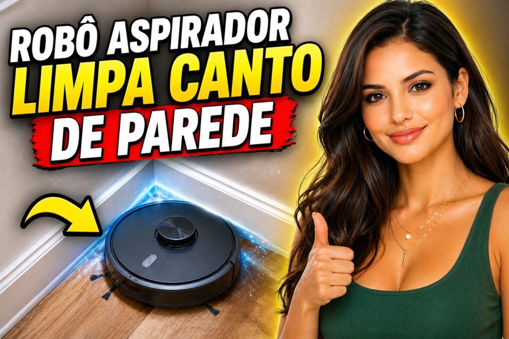 Robô Aspirador Limpa Canto de Parede