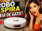 Robô aspirador aspira areia de gato