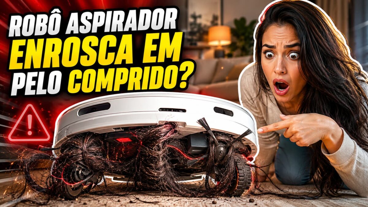 Robô aspirador enrosca em pelo comprido?